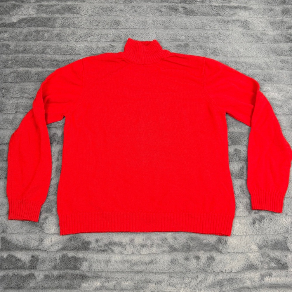 Pursuits Ltd Red Extra Fine Merino Wool Turtleneck Sweater Womens L Australia